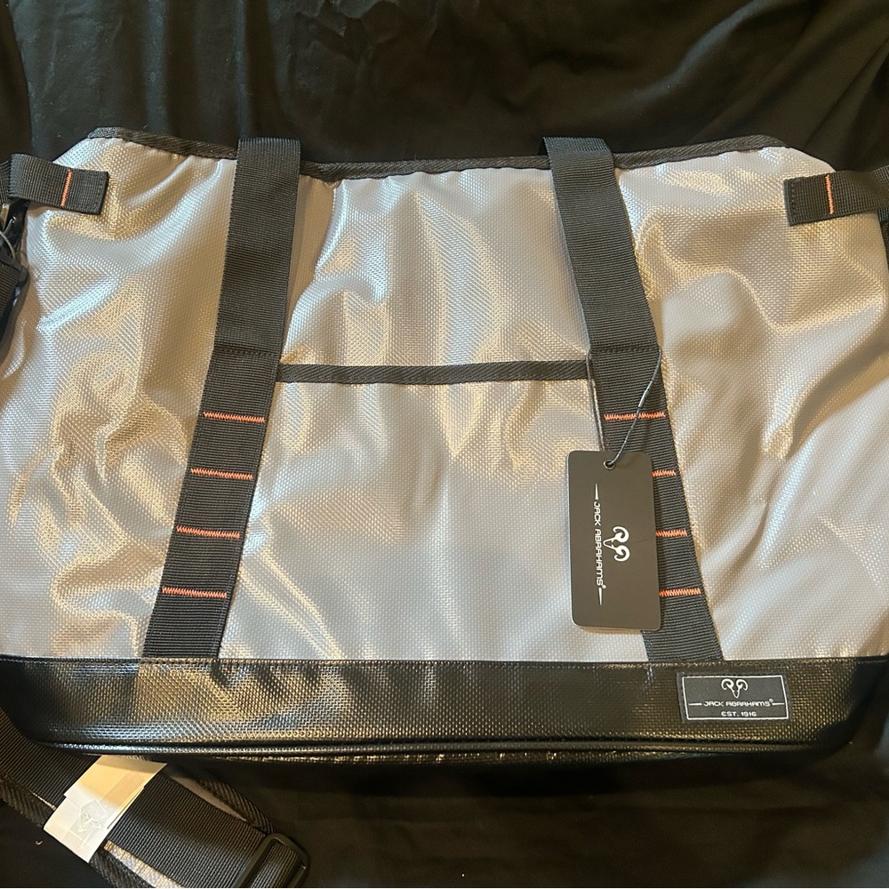 Jack Abrahams 18" Briskline Shiny Tarpaulin Insulated 24 can cooler tote